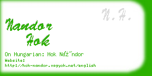 nandor hok business card